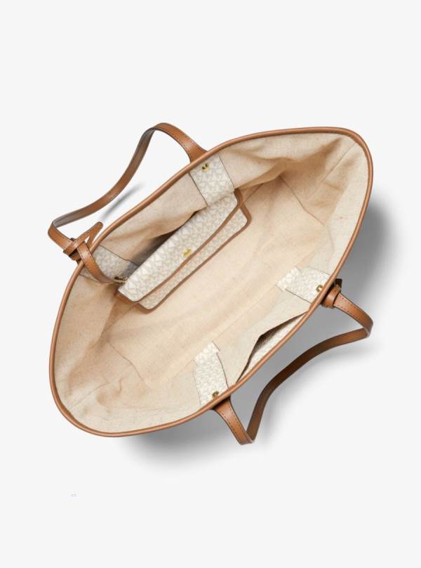 Damske Prenosná Taška Michael Kors Eva Large Logo Stripe Viacfarebný - Kabelky Michael Kors Lacne | BXLDP-6725